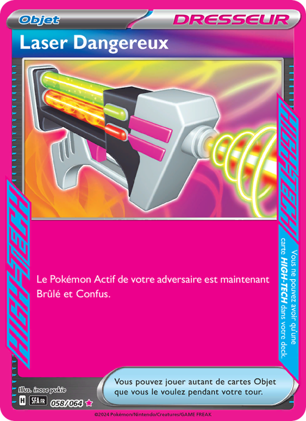 Laser Dangereux 058 — Fable Nébuleuse (French Pokémon TCG card)