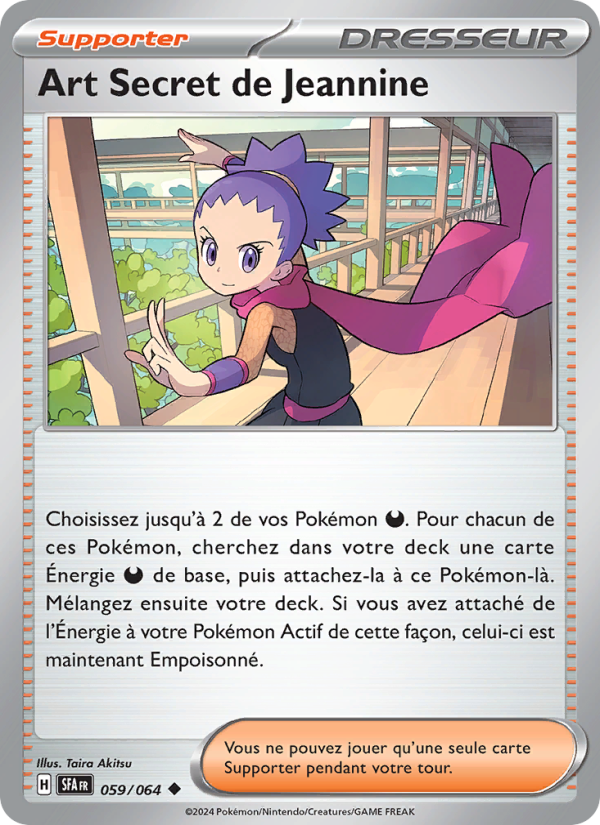 Art Secret de Jeannine 059 — Fable Nébuleuse (French Pokémon TCG card)