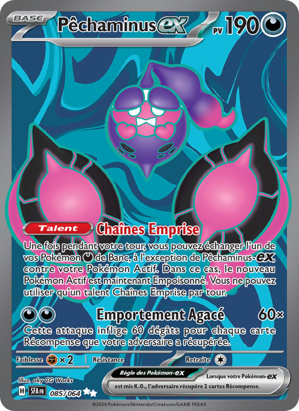Pêchaminus-ex 085 — Fable Nébuleuse (French Pokémon TCG card)