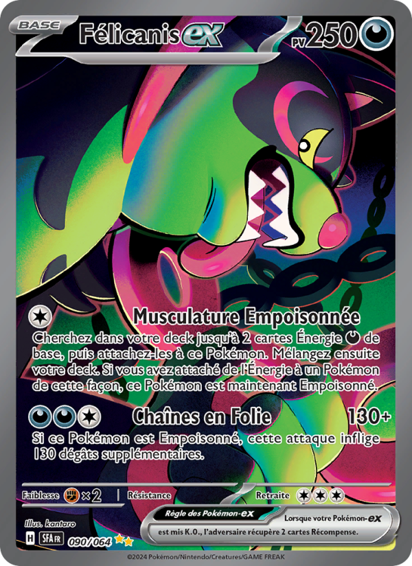 Félicanis-ex 090 — Fable Nébuleuse (French Pokémon TCG card)