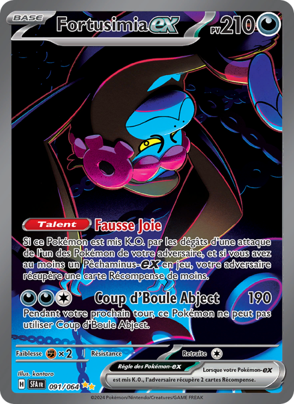 Fortusimia-ex 091 — Fable Nébuleuse (French Pokémon TCG card)