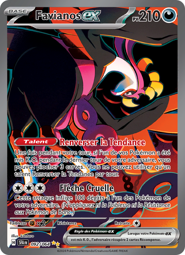 Favianos-ex 092 — Fable Nébuleuse (French Pokémon TCG card)