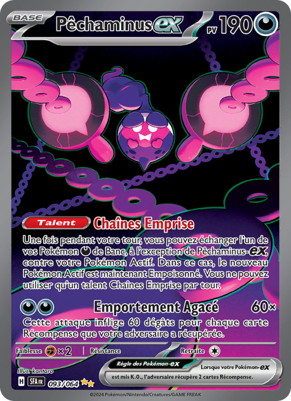 Pêchaminus-ex 093 — Fable Nébuleuse (French Pokémon TCG card)