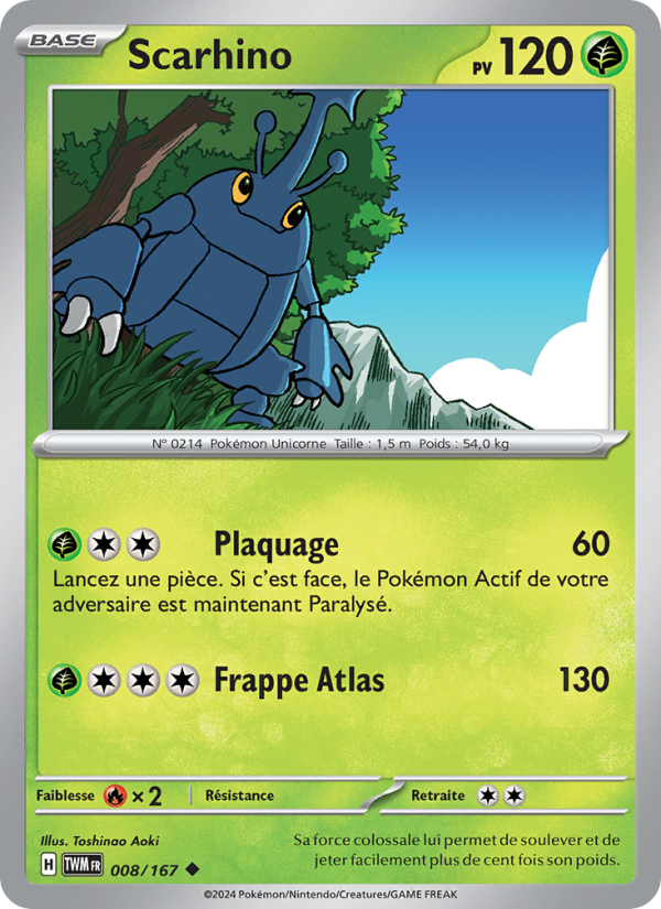 Scarhino 008 — Mascarade Crépusculaire (French Pokémon TCG card)