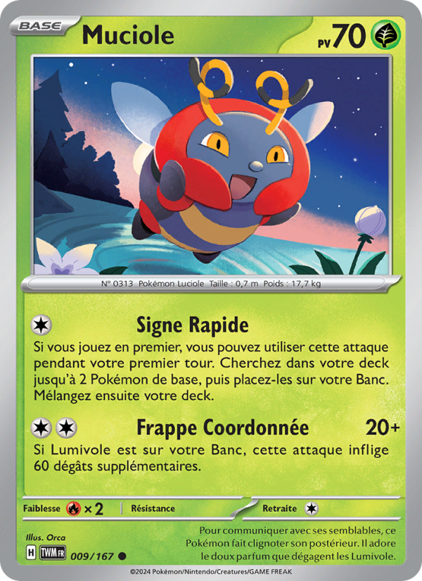 Muciole 009 — Mascarade Crépusculaire (French Pokémon TCG card)