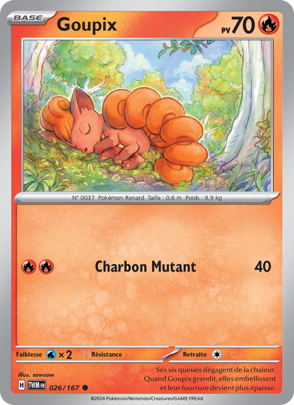 Goupix 026 — Mascarade Crépusculaire (French Pokémon TCG card)