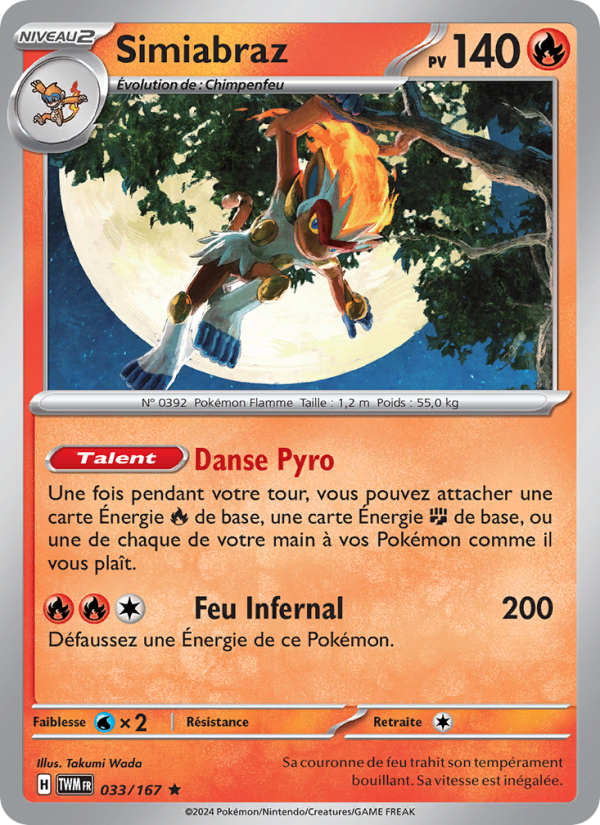 Simiabraz 033 — Mascarade Crépusculaire (French Pokémon TCG card)