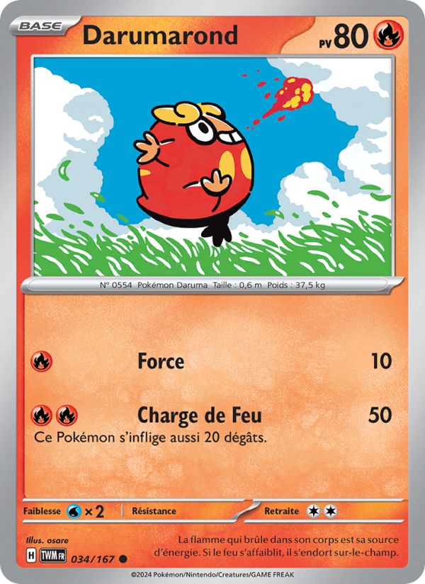 Darumarond 034 — Mascarade Crépusculaire (French Pokémon TCG card)