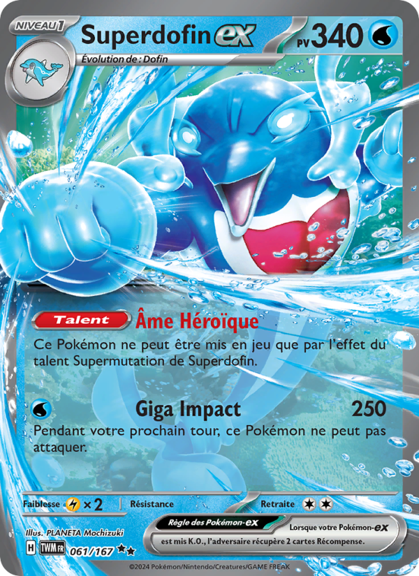 Superdofin-ex 061 — Mascarade Crépusculaire (French Pokémon TCG card)