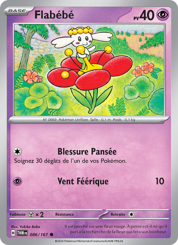 Flabébé 086 — Mascarade Crépusculaire (French Pokémon TCG card)