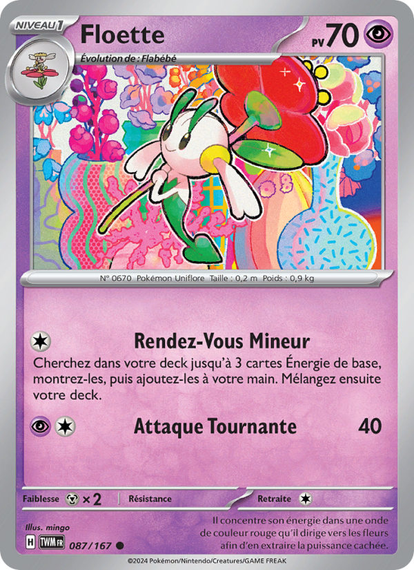 Floette 087 — Mascarade Crépusculaire (French Pokémon TCG card)