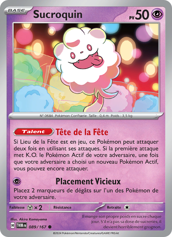 Sucroquin 089 — Mascarade Crépusculaire (French Pokémon TCG card)