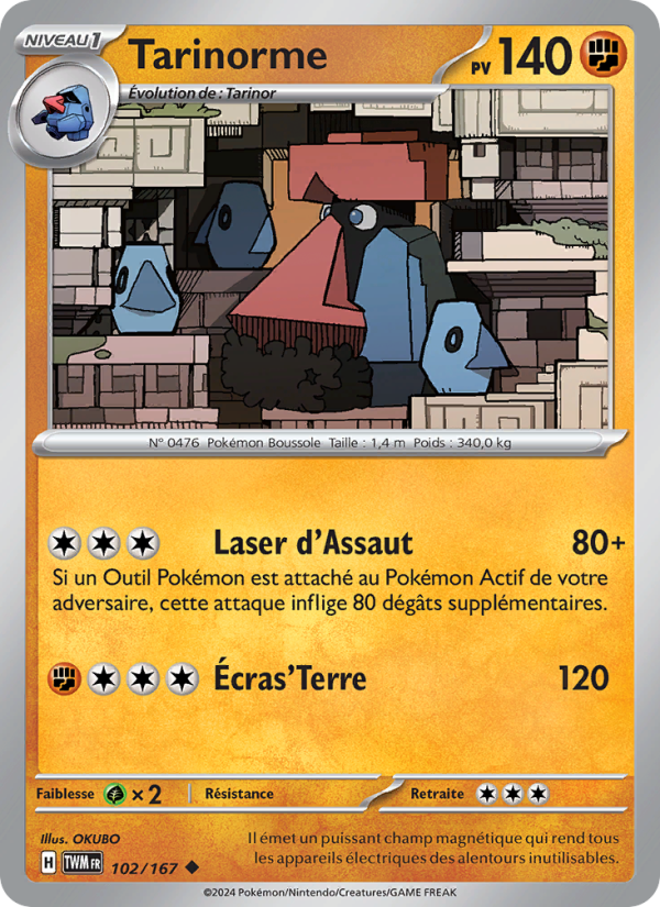 Tarinorme 102 — Mascarade Crépusculaire (French Pokémon TCG card)