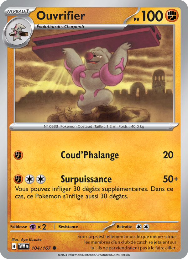 Ouvrifier 104 — Mascarade Crépusculaire (French Pokémon TCG card)
