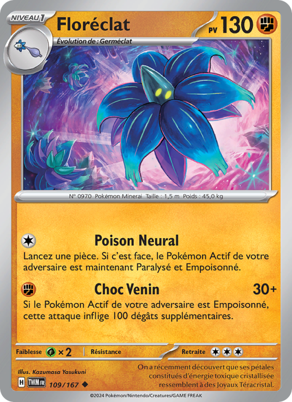 Floréclat 109 — Mascarade Crépusculaire (French Pokémon TCG card)