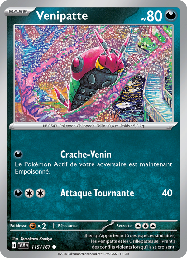 Venipatte 115 — Mascarade Crépusculaire (French Pokémon TCG card)