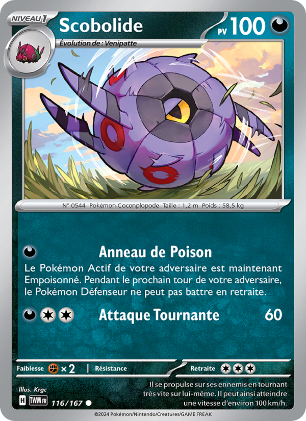 Scobolide 116 — Mascarade Crépusculaire (French Pokémon TCG card)