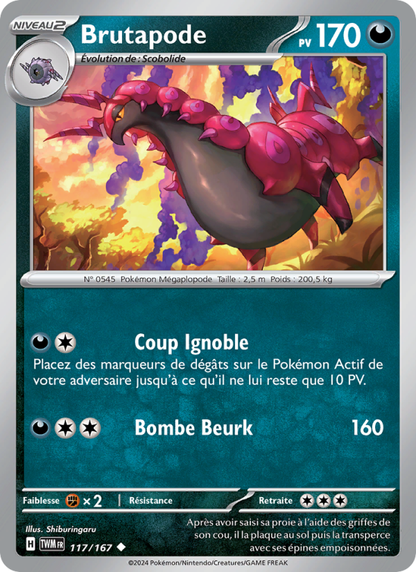 Brutapode 117 — Mascarade Crépusculaire (French Pokémon TCG card)