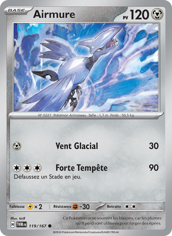 Airmure 119 — Mascarade Crépusculaire (French Pokémon TCG card)