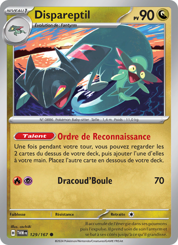 Dispareptil 129 — Mascarade Crépusculaire (French Pokémon TCG card)