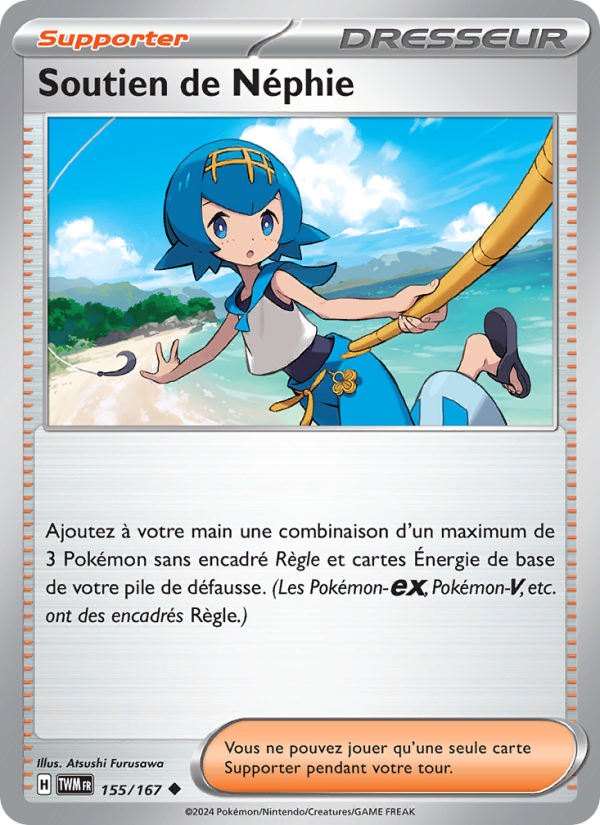 Soutien de Néphie 155 — Mascarade Crépusculaire (French Pokémon TCG card)