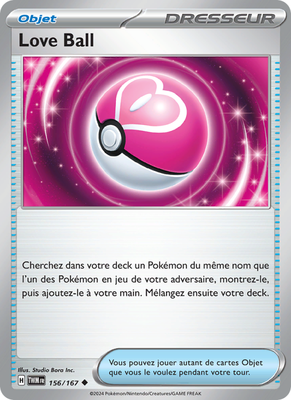 Love Ball 156 — Mascarade Crépusculaire (French Pokémon TCG card)