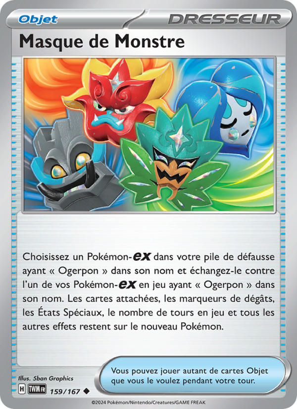 Masque de Monstre 159 — Mascarade Crépusculaire (French Pokémon TCG card)
