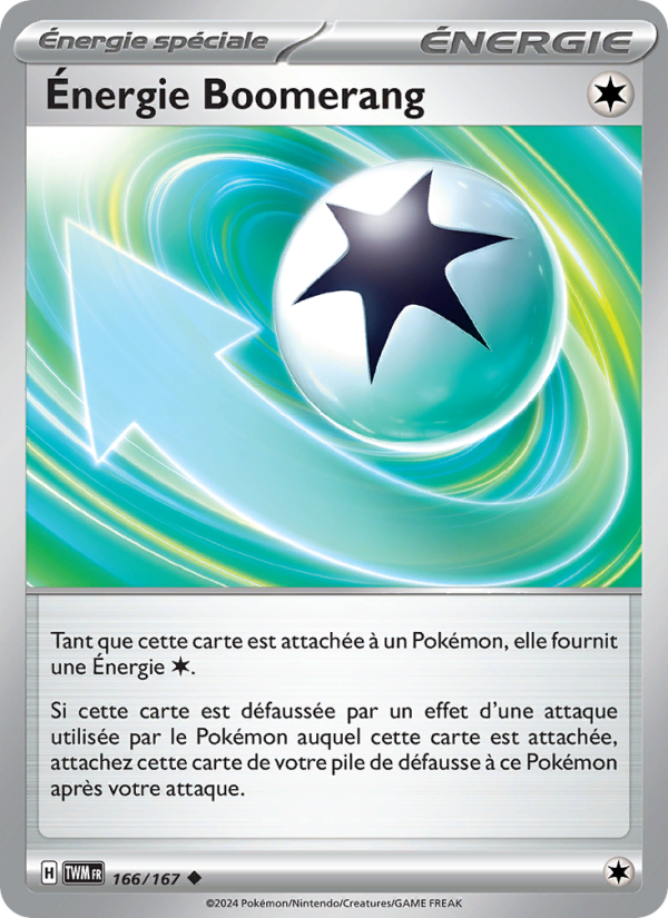 Énergie Boomerang 166 — Mascarade Crépusculaire (French Pokémon TCG card)