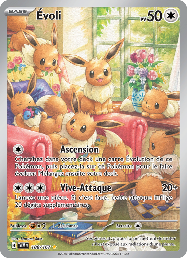 Évoli 188 — Mascarade Crépusculaire (French Pokémon TCG card)