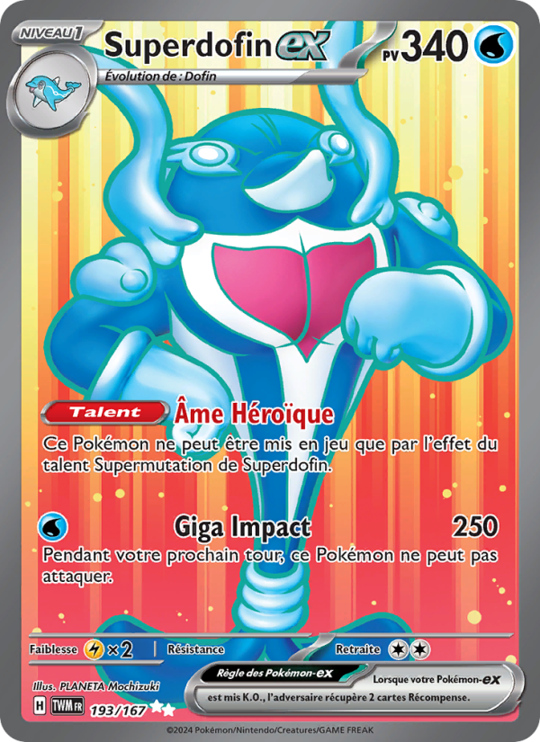 Superdofin-ex 193 — Mascarade Crépusculaire (French Pokémon TCG card)