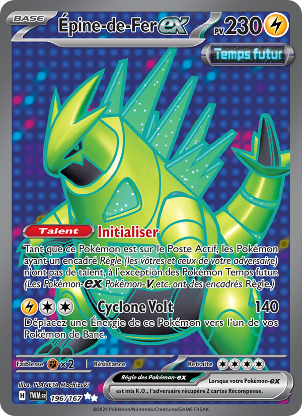 Épine-de-Fer-ex 196 — Mascarade Crépusculaire (French Pokémon TCG card)