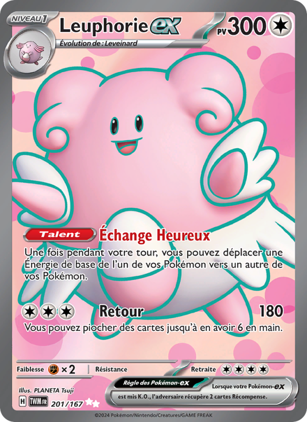 Leuphorie-ex 201 — Mascarade Crépusculaire (French Pokémon TCG card)