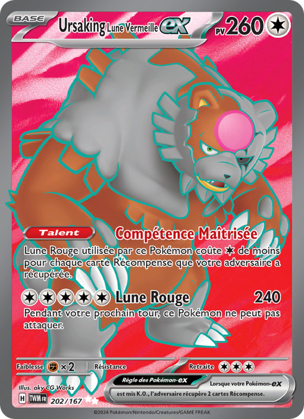 Ursaking Lune Vermeille-ex 202 — Mascarade Crépusculaire (French Pokémon TCG card)