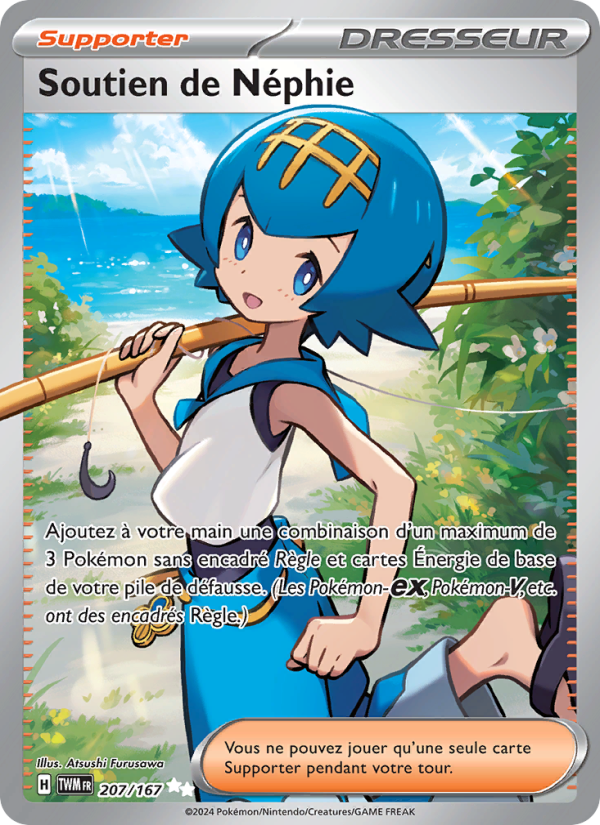 Soutien de Néphie 207 — Mascarade Crépusculaire (French Pokémon TCG card)