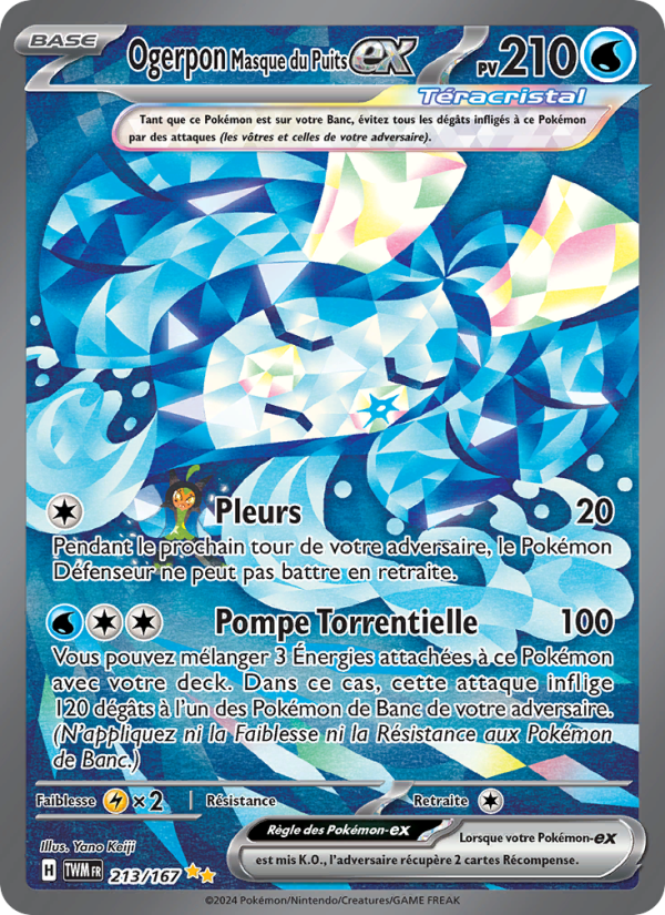 Ogerpon Masque du Puits-ex 213 — Mascarade Crépusculaire (French Pokémon TCG card)