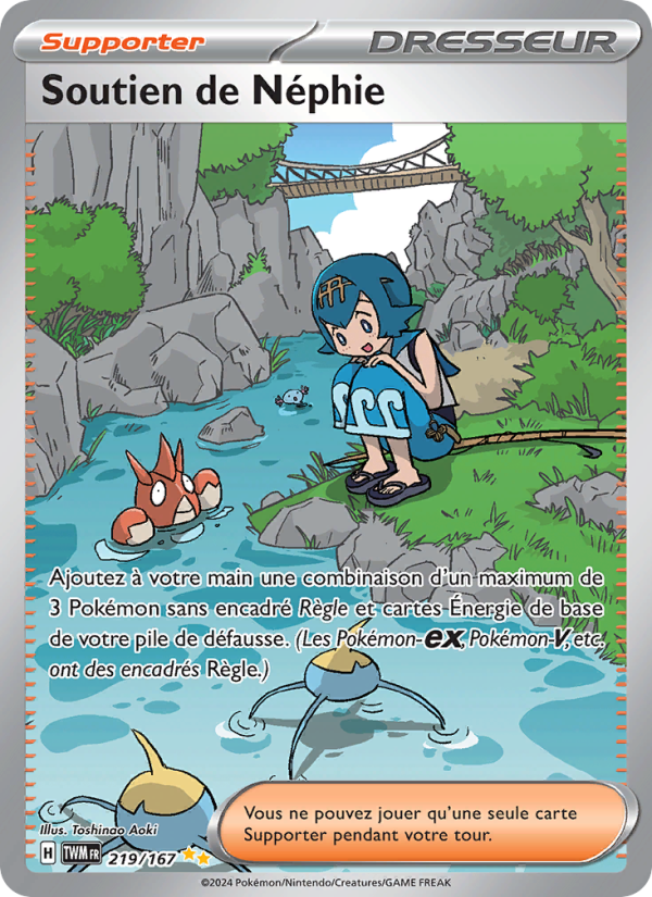 Soutien de Néphie 219 — Mascarade Crépusculaire (French Pokémon TCG card)