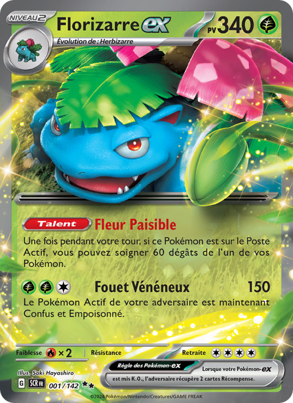 Florizarre-ex 001 — Couronne Stellaire (French Pokémon TCG card)