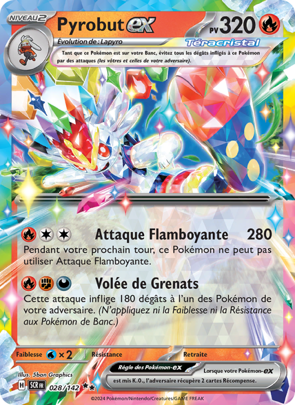Pyrobut-ex 028 — Couronne Stellaire (French Pokémon TCG card)