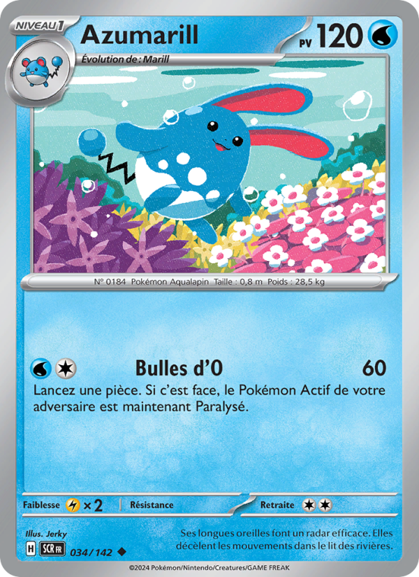 Azumarill 034 — Couronne Stellaire (French Pokémon TCG card)