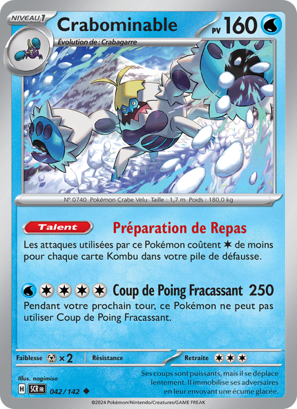 Crabominable 042 — Couronne Stellaire (French Pokémon TCG card)