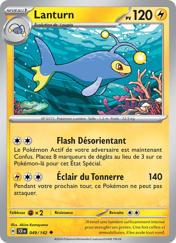 Lanturn 049 — Couronne Stellaire (French Pokémon TCG card)