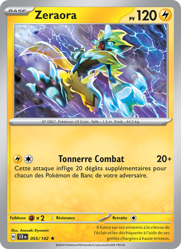 Zeraora 055 — Couronne Stellaire (French Pokémon TCG card)