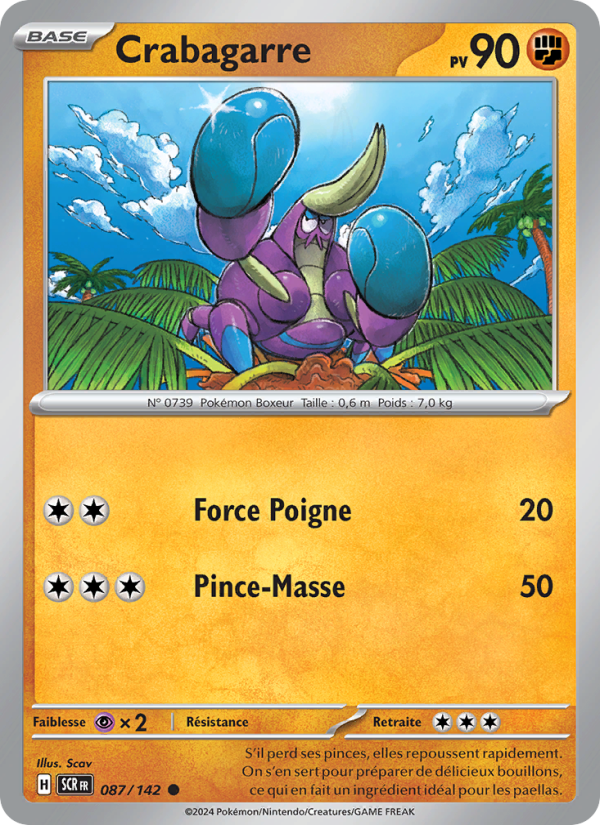 Crabagarre 087 — Couronne Stellaire (French Pokémon TCG card)