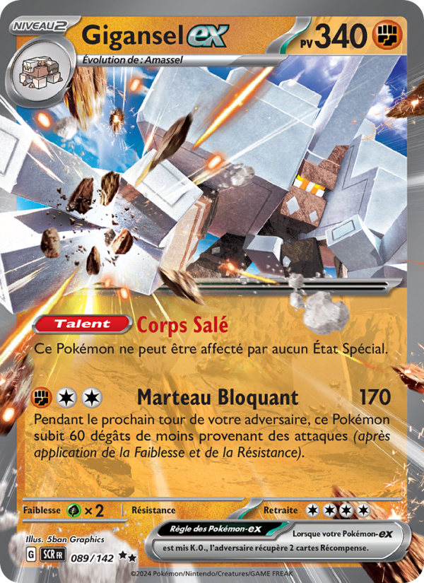 Gigansel-ex 089 — Couronne Stellaire (French Pokémon TCG card)