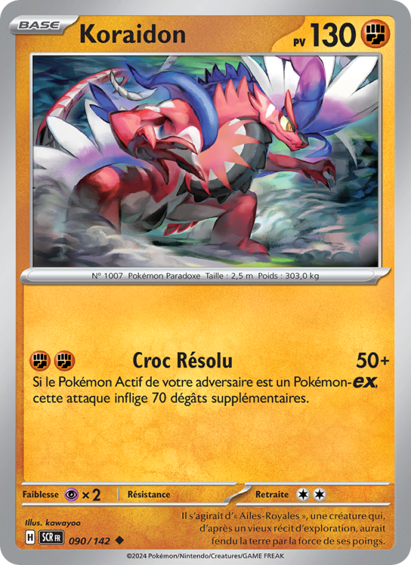 Koraidon 090 — Couronne Stellaire (French Pokémon TCG card)
