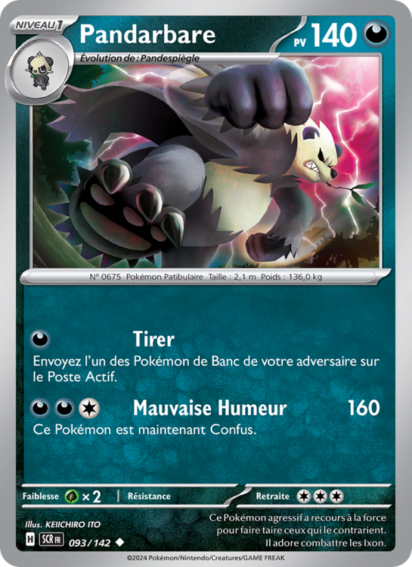 Pandarbare 093 — Couronne Stellaire (French Pokémon TCG card)