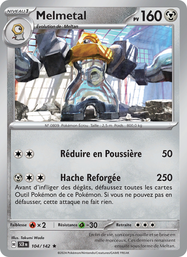 Melmetal 104 — Couronne Stellaire (French Pokémon TCG card)