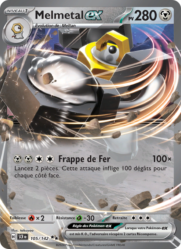 Melmetal-ex 105 — Couronne Stellaire (French Pokémon TCG card)