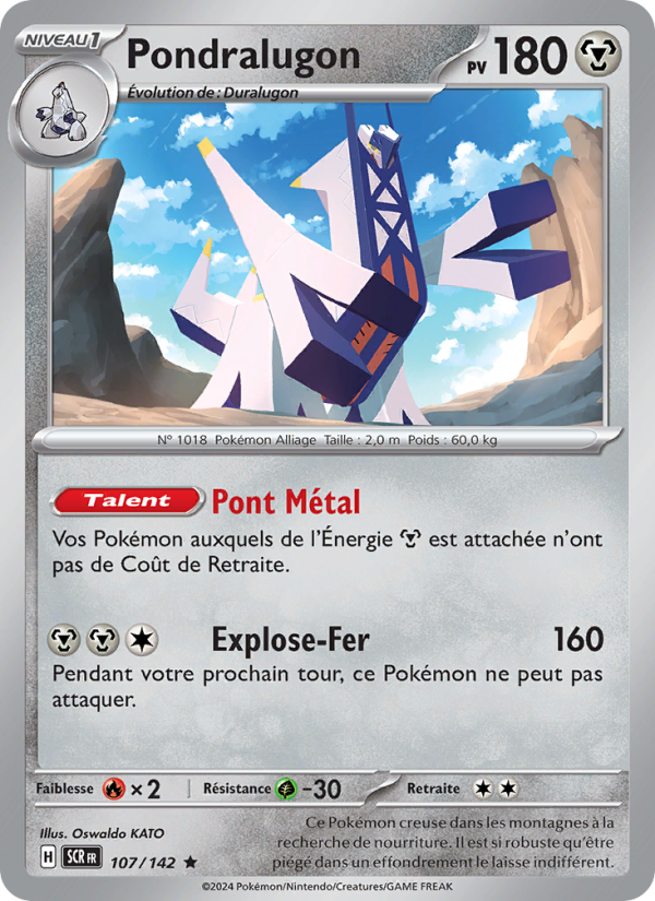 Pondralugon 107 — Couronne Stellaire (French Pokémon TCG card)
