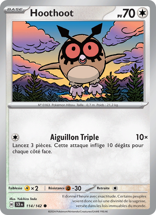 Hoothoot 114 — Couronne Stellaire (French Pokémon TCG card)